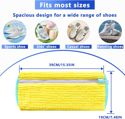 Reusable Shoe Washing Bag- Chenille Laundry Bag For Washer & Dryer