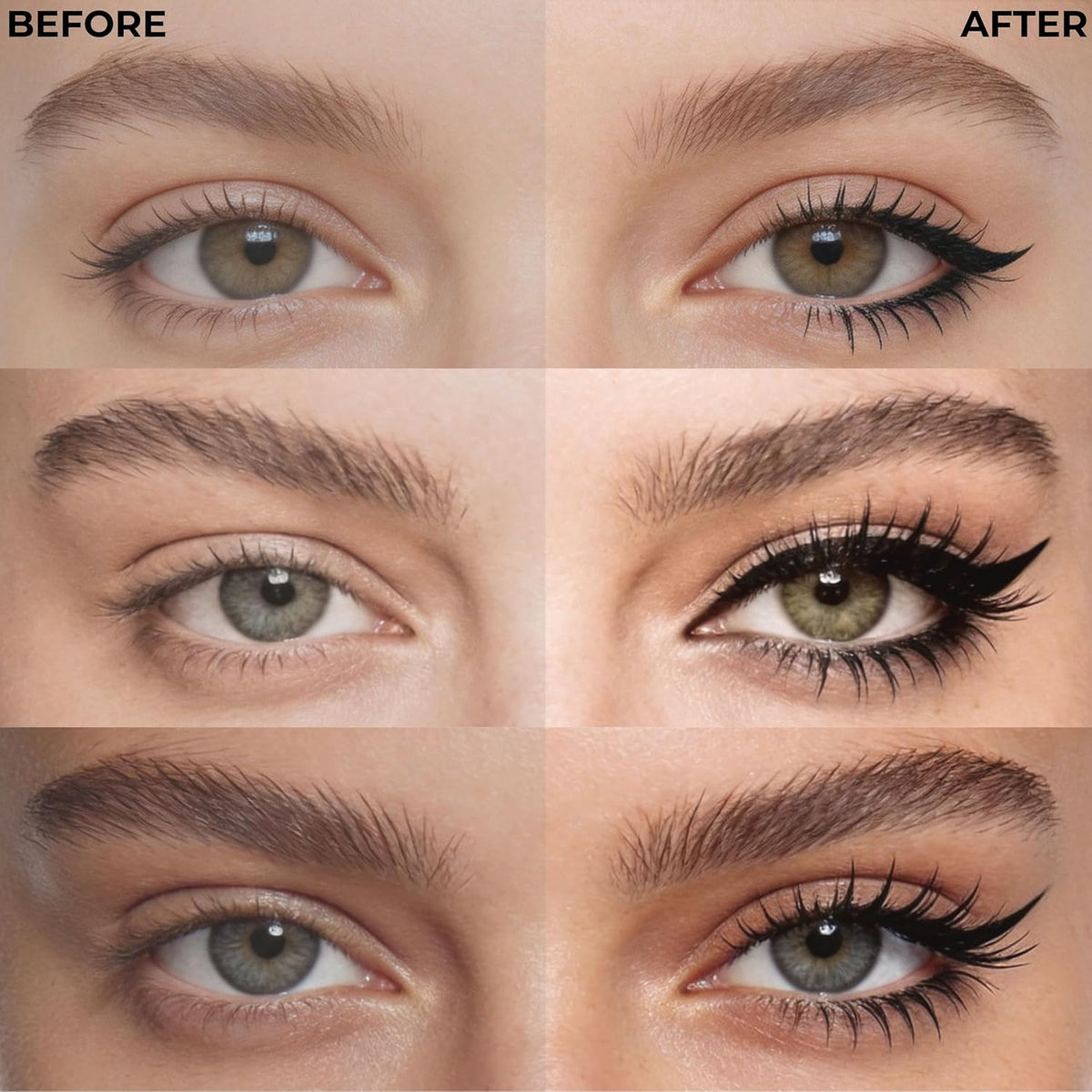3-in-1 Eyeliner And Lower Mascara Stamp Set - Waterproof And Smudge-Proof