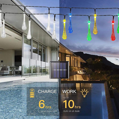 Multicolor Water Drop Fairy Lights for Halloween Christmas
