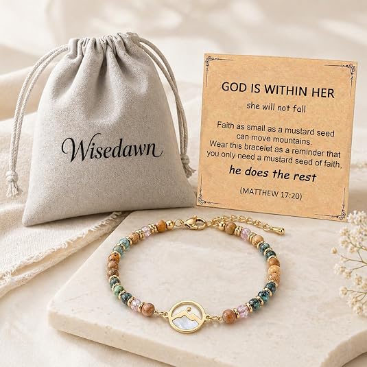 Golden Mustard Seed Bracelet For Women - Inspirational Religious Gift