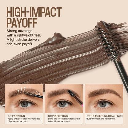 Tinted Brow Gel – Waterproof Mascara for Sparse Brows, Brow & Eye Dual-Use