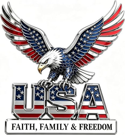 3D Metal Eagle Emblem Sticker with  Adhesive