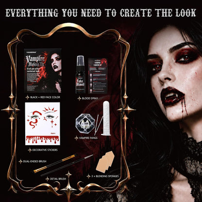Halloween Vampire Makeup Kit, SFX Face & Body Paint Set