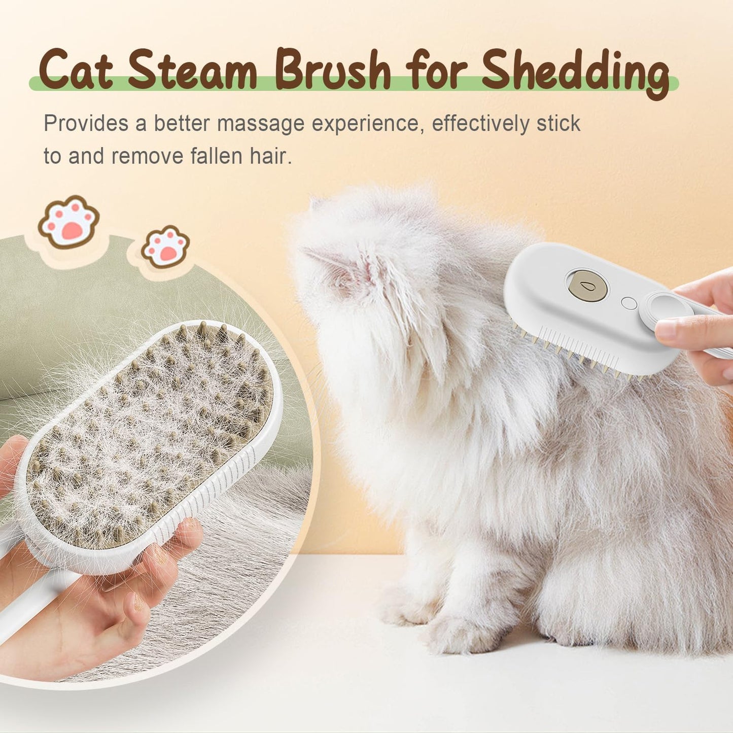 2026 New Universal Steam Grooming Brush for Cats and Dogs