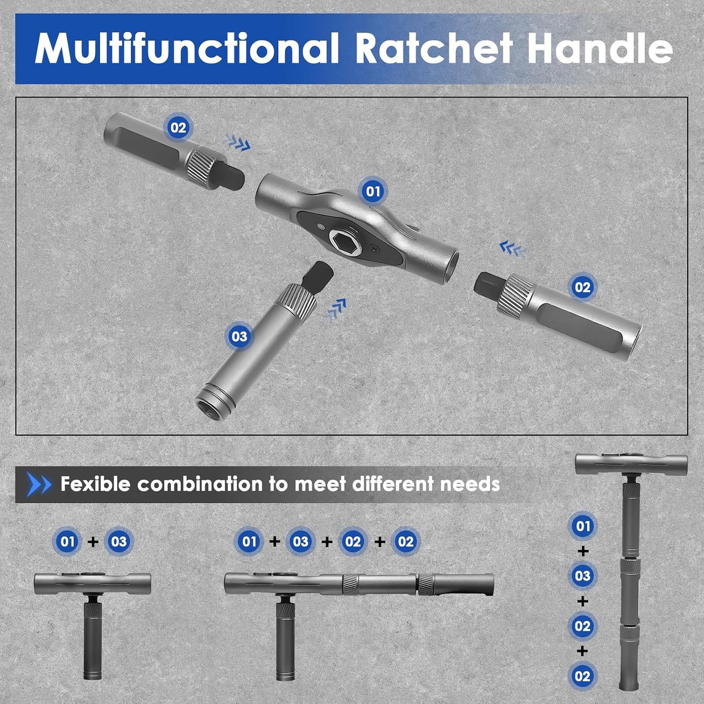 24-in-1 Ratchet Screwdriver Set - S2 Steel Bits - DIY Modular Flexible Shaft