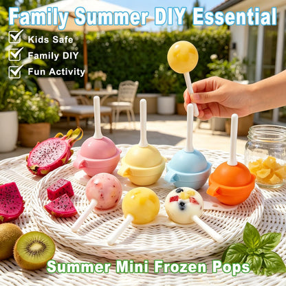 4PCS Silicone Popsicle Molds – Reusable DIY Ice Pop Maker with Easy Release Design for Kids