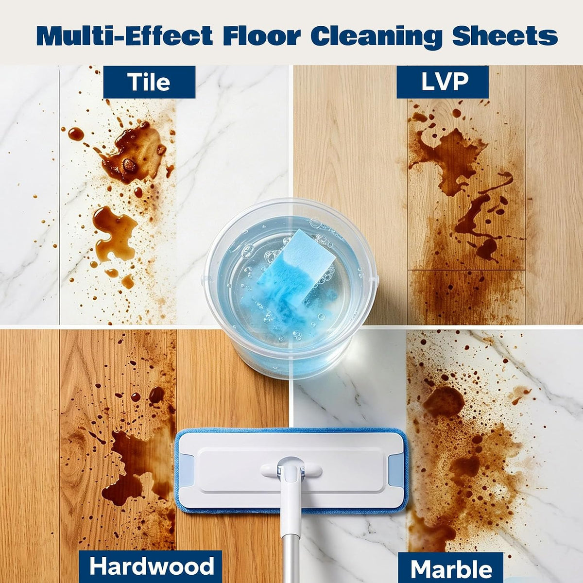 100 Pack Floor Cleaning Tablets for Hardwood, Tiles, Glass & Walls
