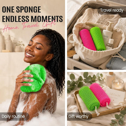 Net Sponge Exfoliating Back Scrubber Bath Sponge