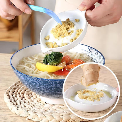 Ceramic Grater Plate – Multi-Purpose Ginger, Garlic & Onion Grater for Kitchen Prep