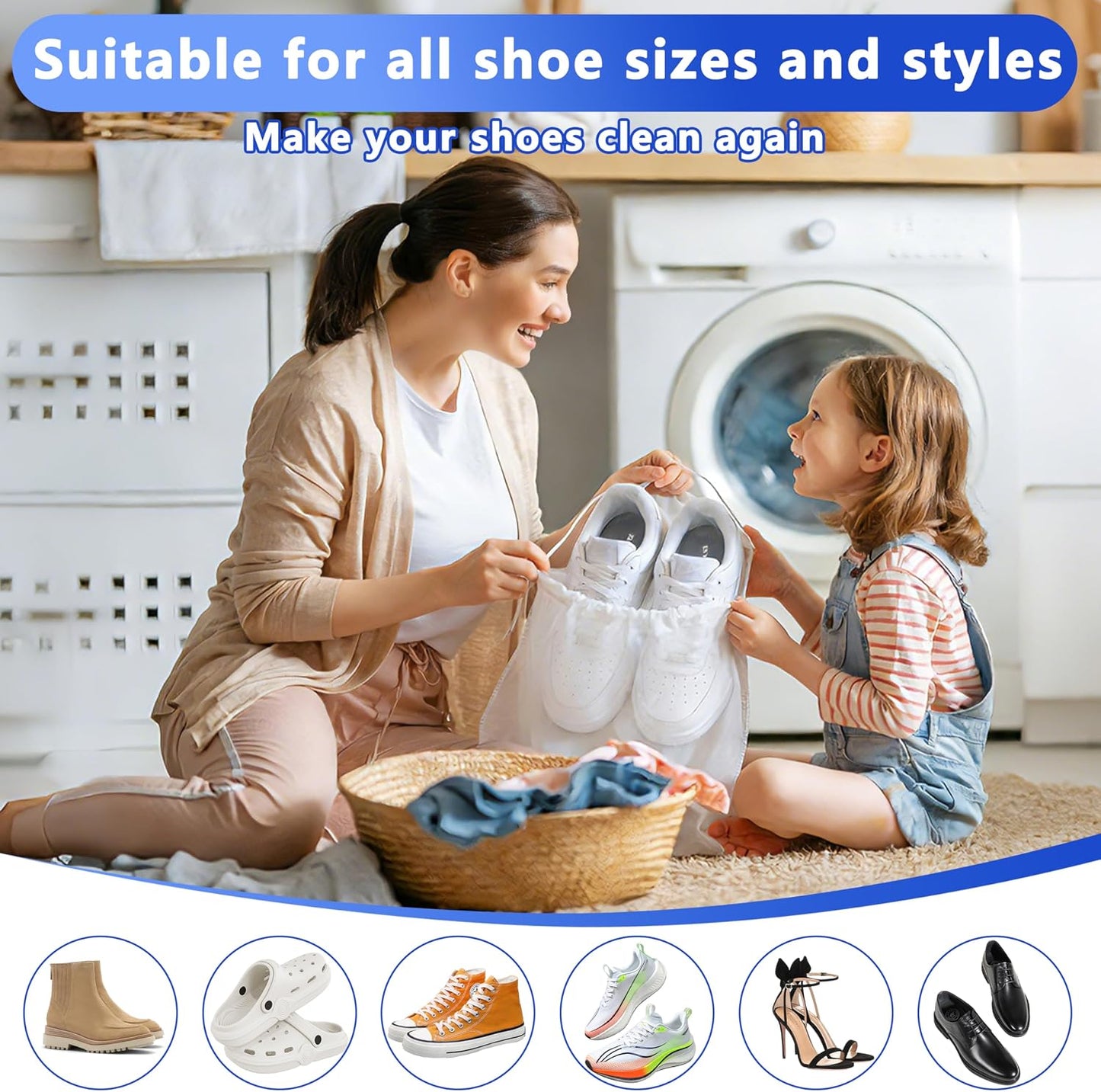 Reusable Shoe Washing Bag- Chenille Laundry Bag For Washer & Dryer