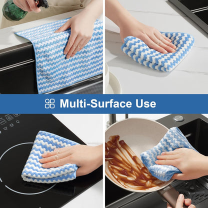 10 Pack Microfiber Cleaning Cloth, Absorbent Streak Free Lint Free Rags for Cleaning