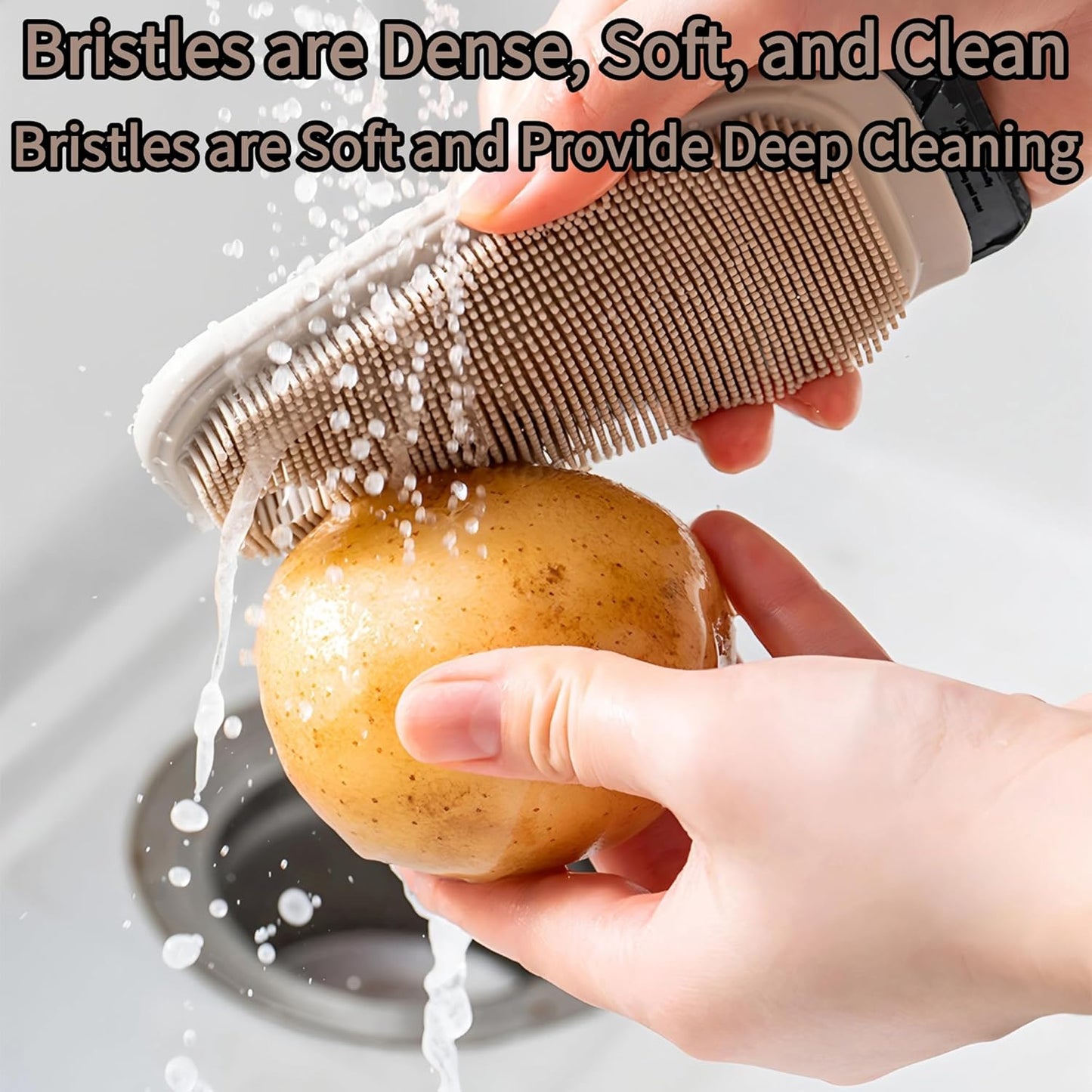 3-in-1 Multi-Functional Vegetable Scrubber & Fruit Brush