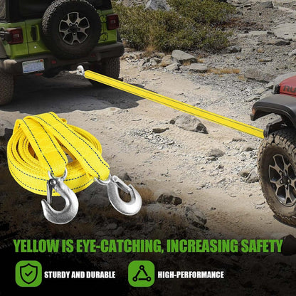 5-Ton Durable Automotive Tow Strap - 4M Thickened Multi-function Recovery Tool