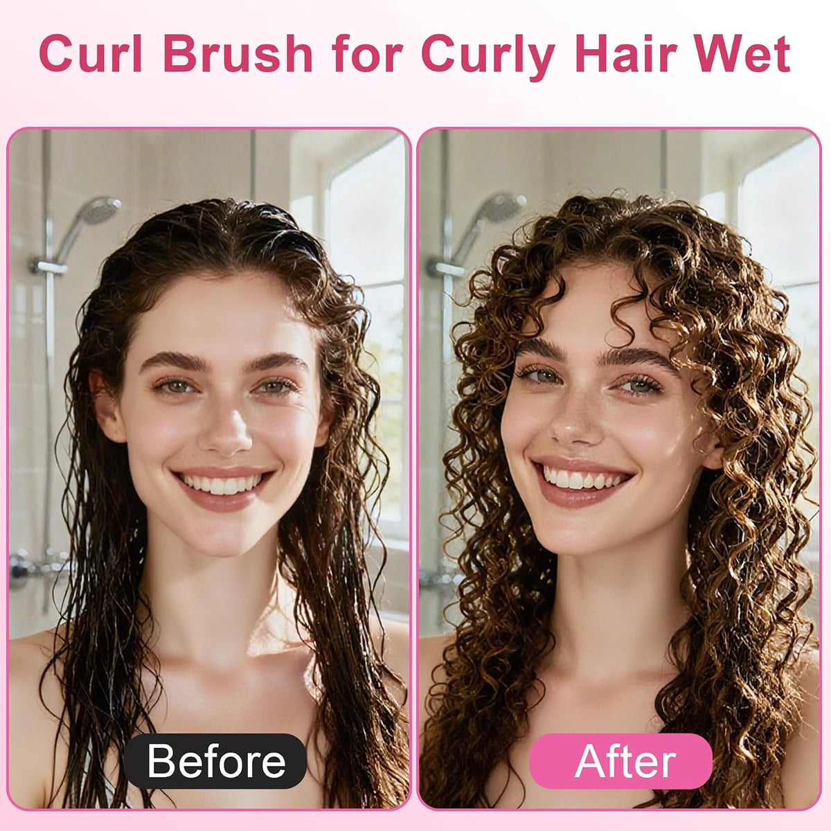 Curly Hair Brush with Soft Bristles Detangling Tangled Glides