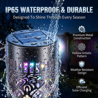 Outdoor Solar Mandala Light – Waterproof Metal Solar Fence Light