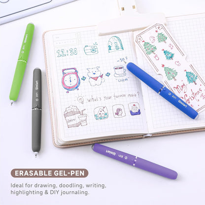 9-Color Thermo-Erasable Gel Pen Set – 0.6mm Fine Tip