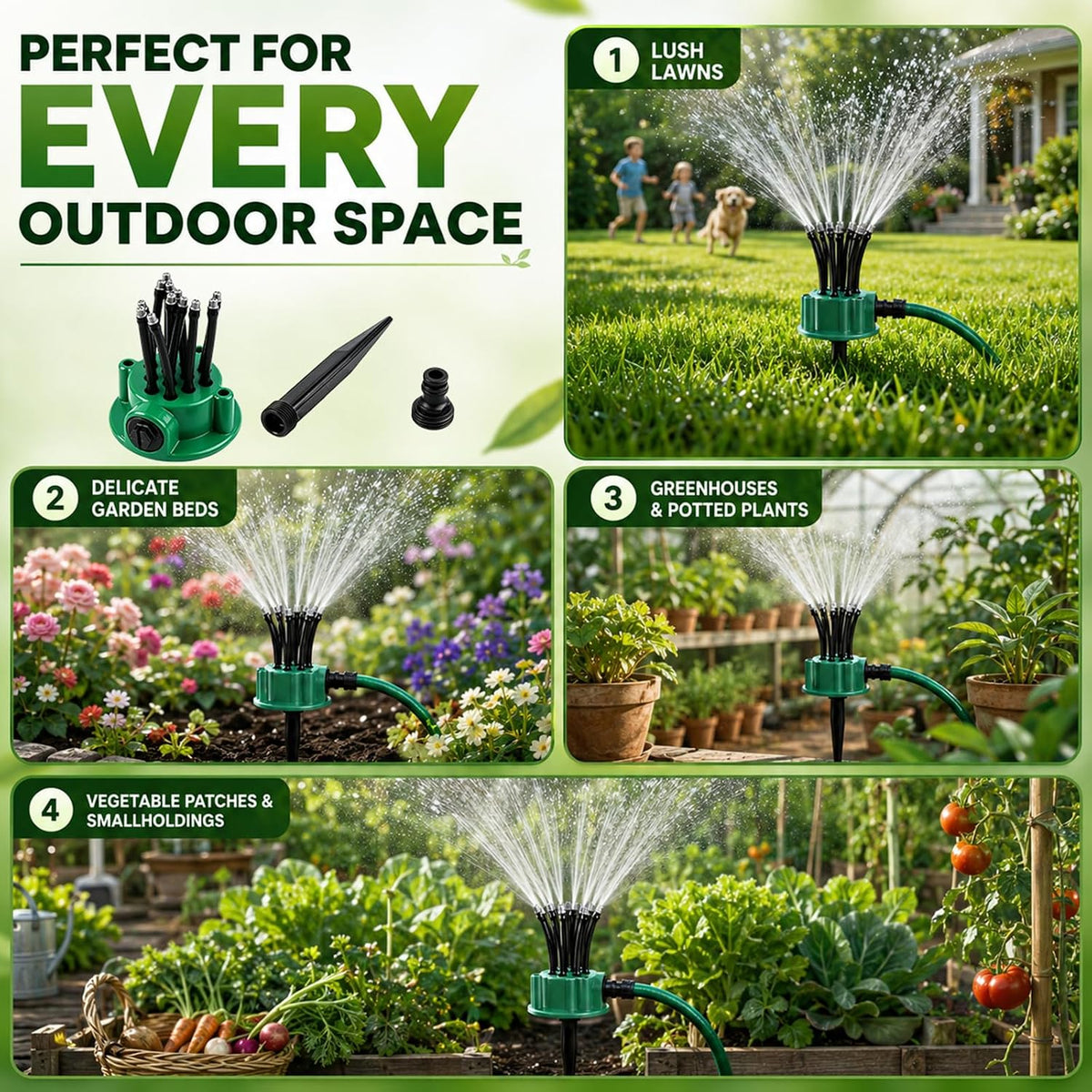 360 Degree Garden Automatic Multi Sprinkler Garden Lawn Sprinklers