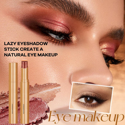 6-Piece Set Tri-Color Eyeshadow Stick — Waterproof, Long-Lasting, Crease-Free