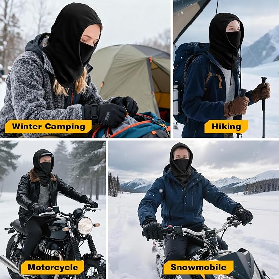 Unisex Adult Solid Color Winter Warm Sports Gear Set