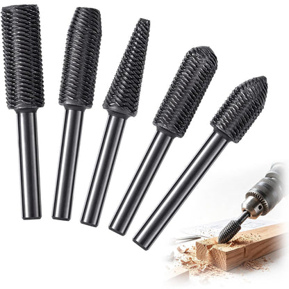 5 PCS Woodworking Twist Drill Bits