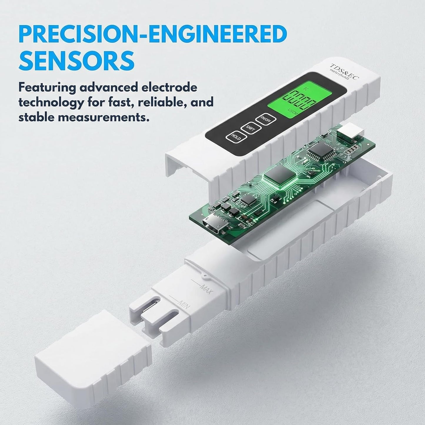 4-in-1 Digital Water Quality Tester (TDS, EC, and Temperature/°C, °F)