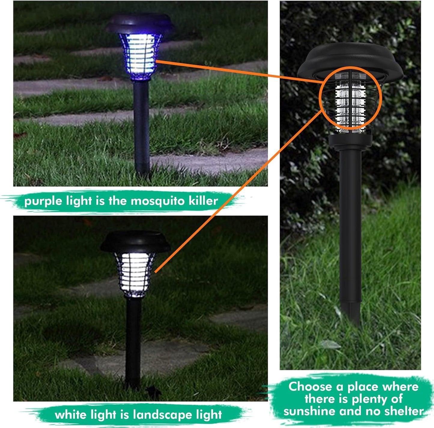 Solar-powered Mosquito Wipe Out Garden Landscape Lights