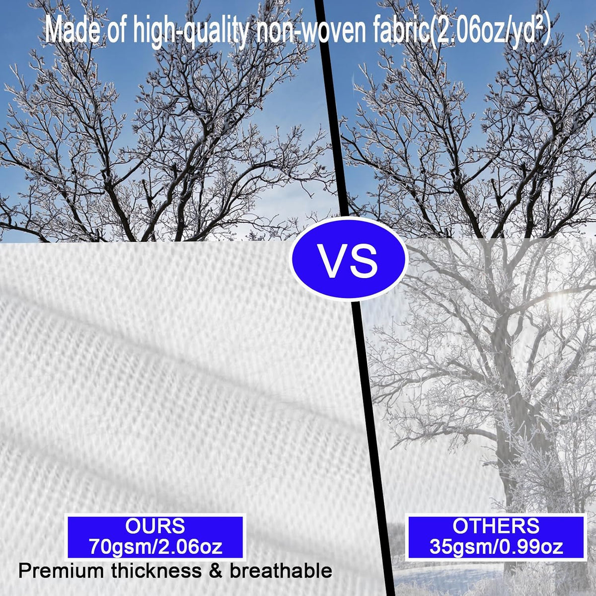 Plant Frost Protector With Observation Window - Reusable Drawstring Tree Cover