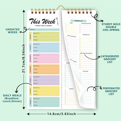 Meal Planner Weekly Tracking Schedule Notebook