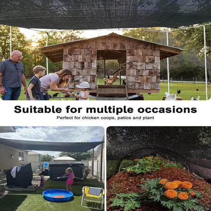 Shade Cloth, Tear-Resistant Sun Shade Net with Grommets | 90% UV Block