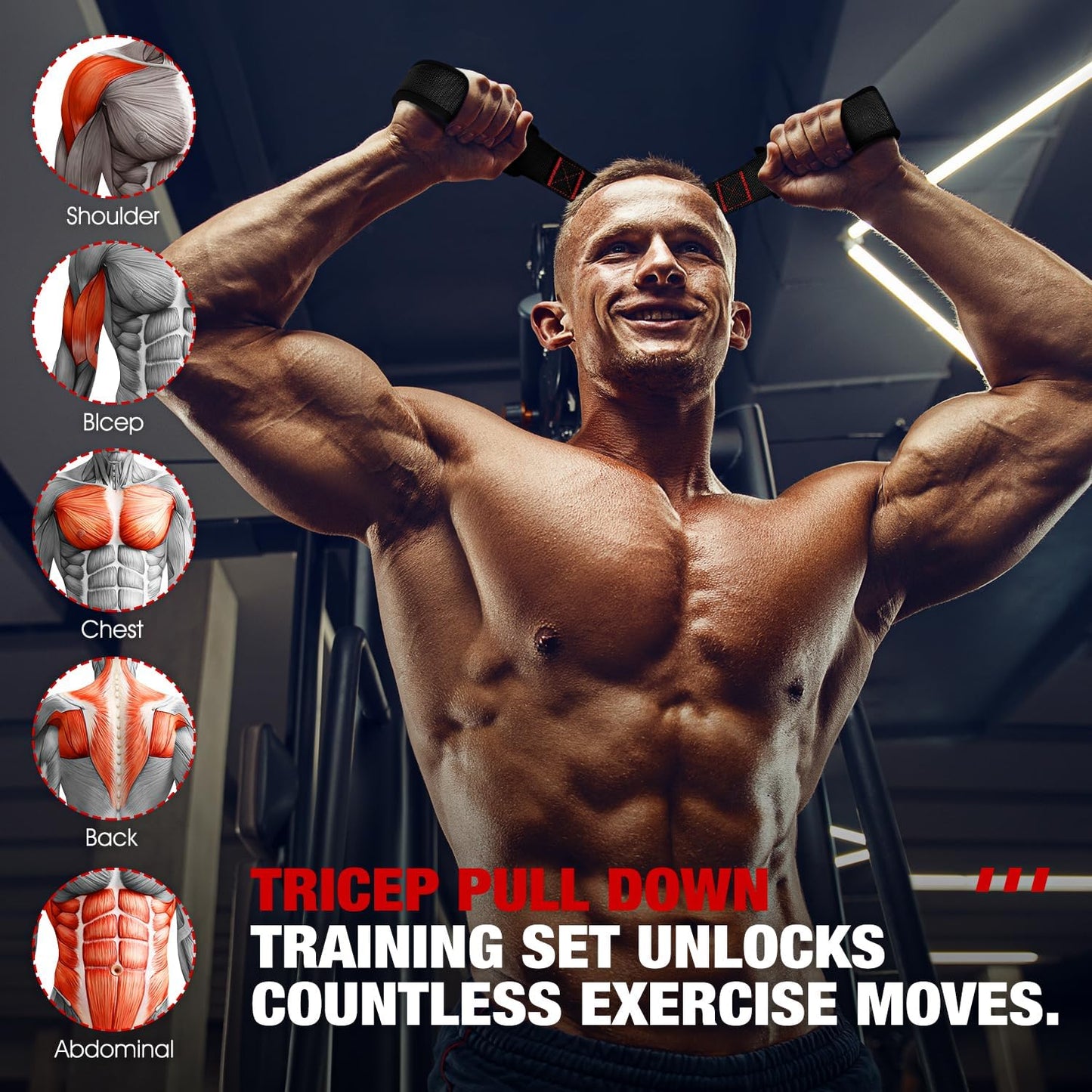 Resistance Bands with Handles, Exercise Bands with Door Anchor for Working Out