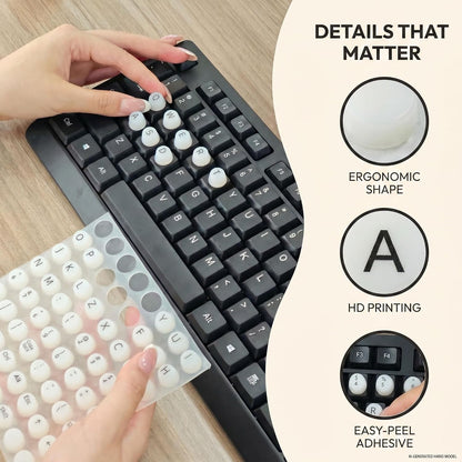 Keyboard Stickers for Long Nails