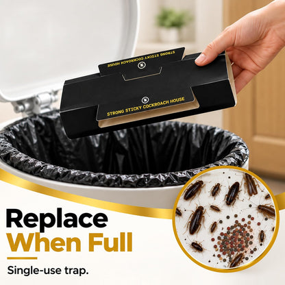 10Pcs Cockroach Traps Indoors - Sticky Roach Traps & Killer, Family & Pet Safe