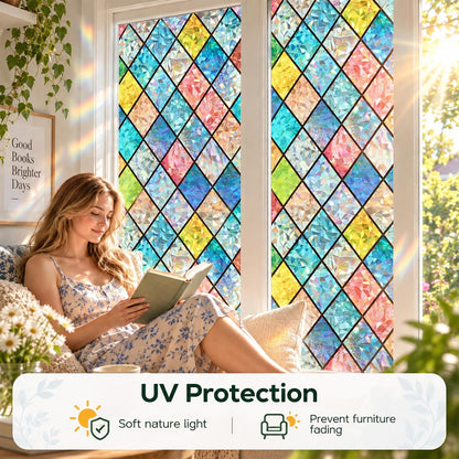 Peel-Off Patterned Adhesive Floral Mural Stickers for Wall & Window