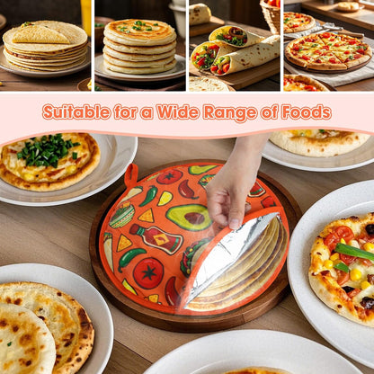 12-Inch Round Decorative Pattern Tortilla Warmer Pouch