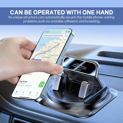 Car Dashboard Phone Holder – 360° Rotating Universal Car Phone Mount for Navigation, Anti-Slip & One-Hand Operation