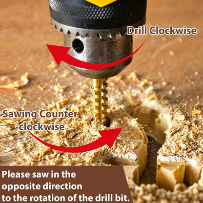 6 Pcs Titanium Coated HSS Drill Bit Set
