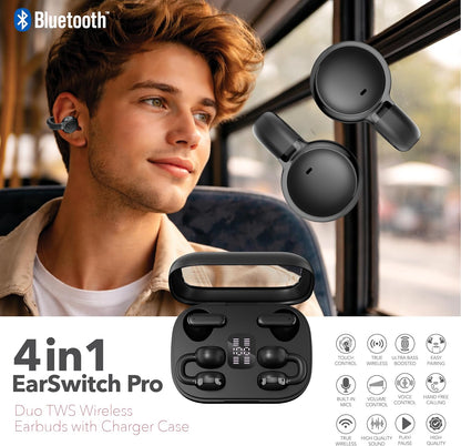 4-in-1 Dual-Mode Open-Ear and In-Ear Bluetooth 6.0 Headphones