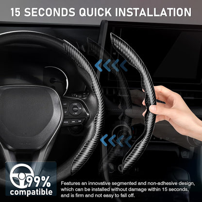 1 Pair Carbon Fiber Anti-Slip Protector, Universal Fit for Most Cars/SUVs