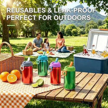 Soda Can Lids 4-Pack - BPA-Free Reusable Leakproof Lids Set