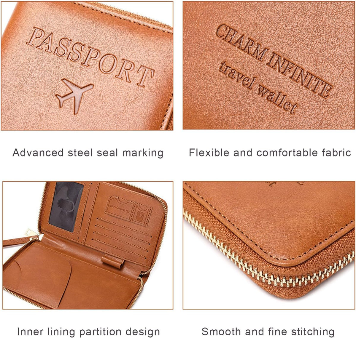 RFID Shield Multi-Functional Wallet-PU Leather Passport Holder