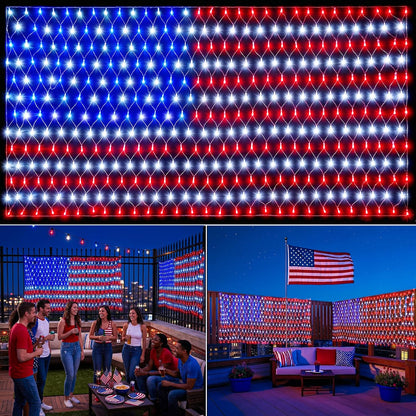 Waterproof Flag Lights Outdoor with 390 LEDs
