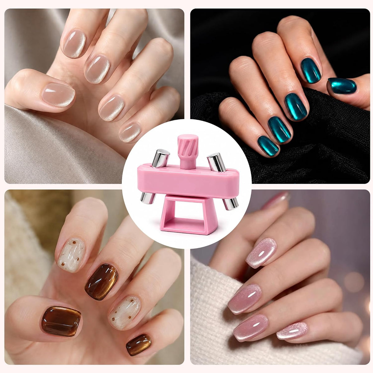 360° Automatic Cat Eye Magnet, Rotating Cat Eye Magnet for DIY Nails