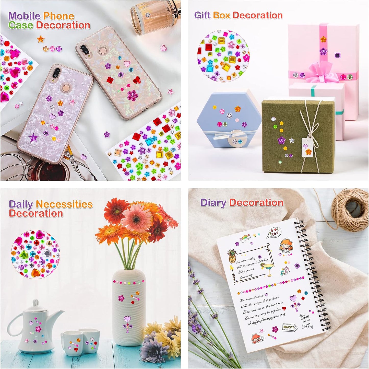 Acrylic Gems DIY Craft Decorative Diamond Small Stickers