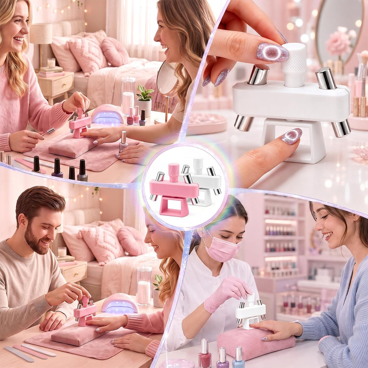 360° Automatic Cat Eye Magnet, Rotating Cat Eye Magnet for DIY Nails