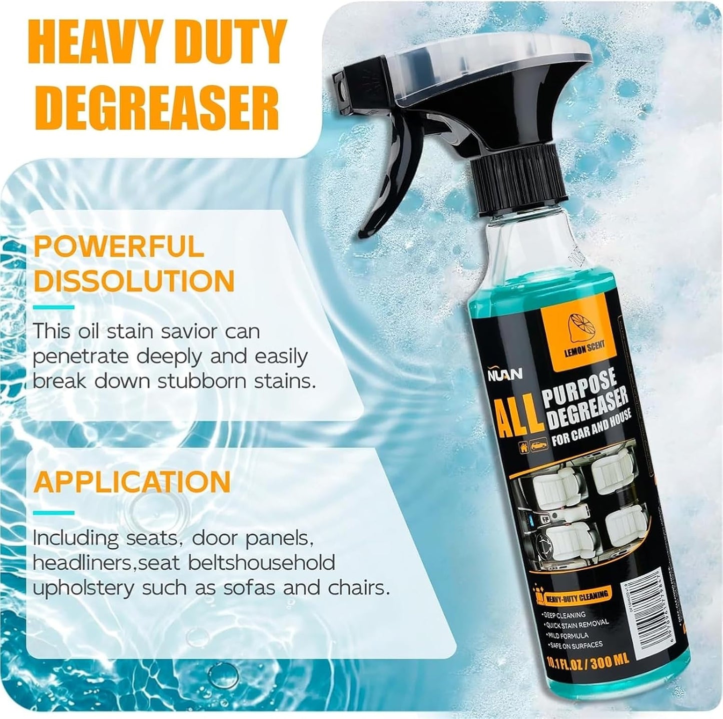 Multifunctional Heavy-Duty Degreasing Spray — Lemon Scent / Rapid Stain Removal