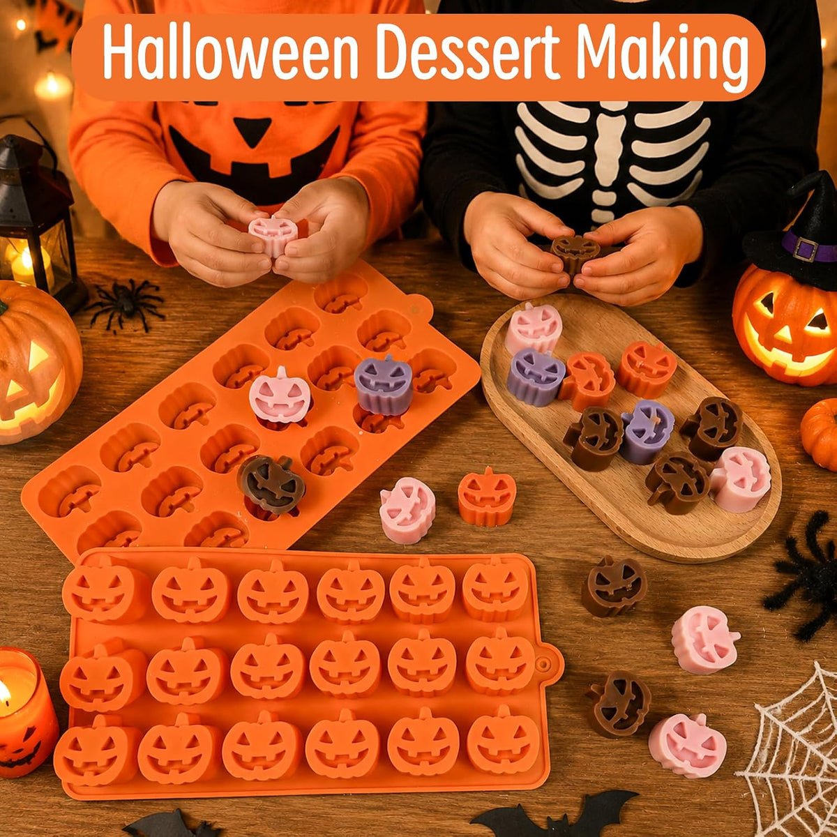 Skull-Shaped Baking Mold - 6/10 Cavity Halloween Baking Mold