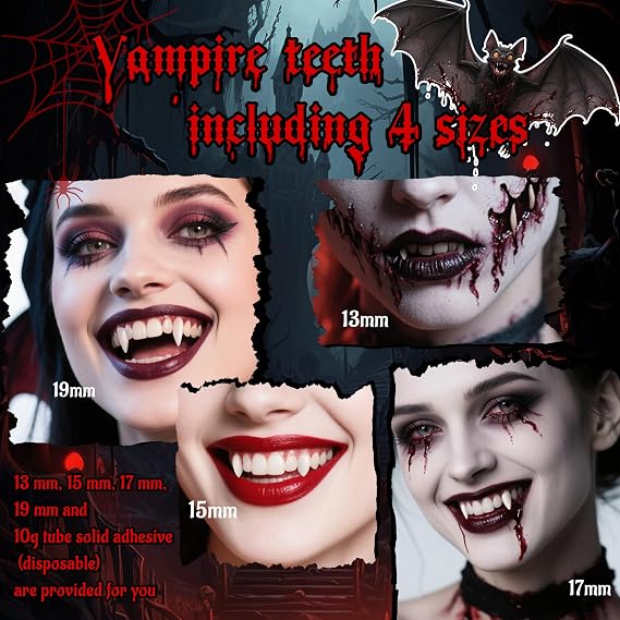 5PCS Halloween Vampire Fangs Costume Set