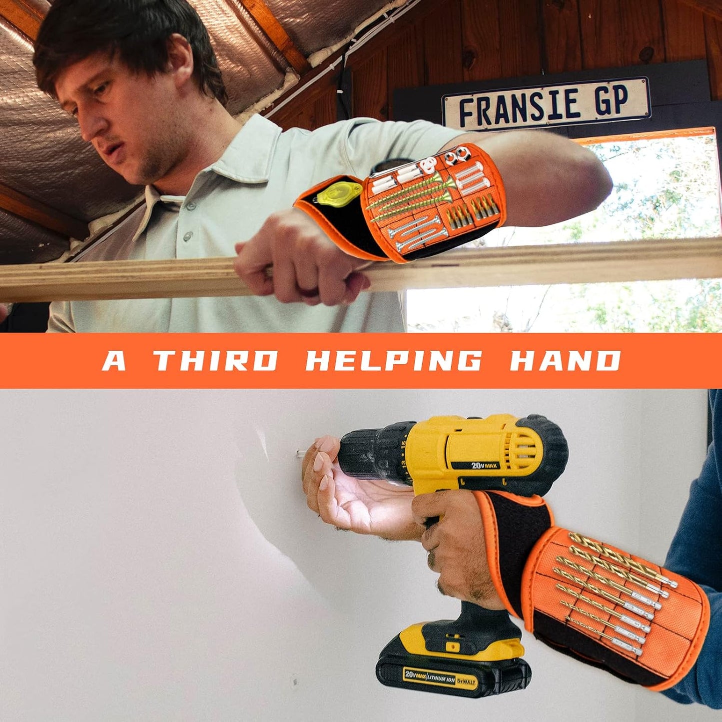 Magnetic Wristband For Tools Gift For Him-Magnet Screw Holder Wrist Support