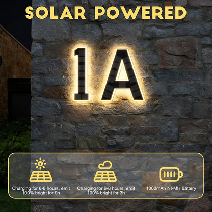 Solar House Numbers For Outside