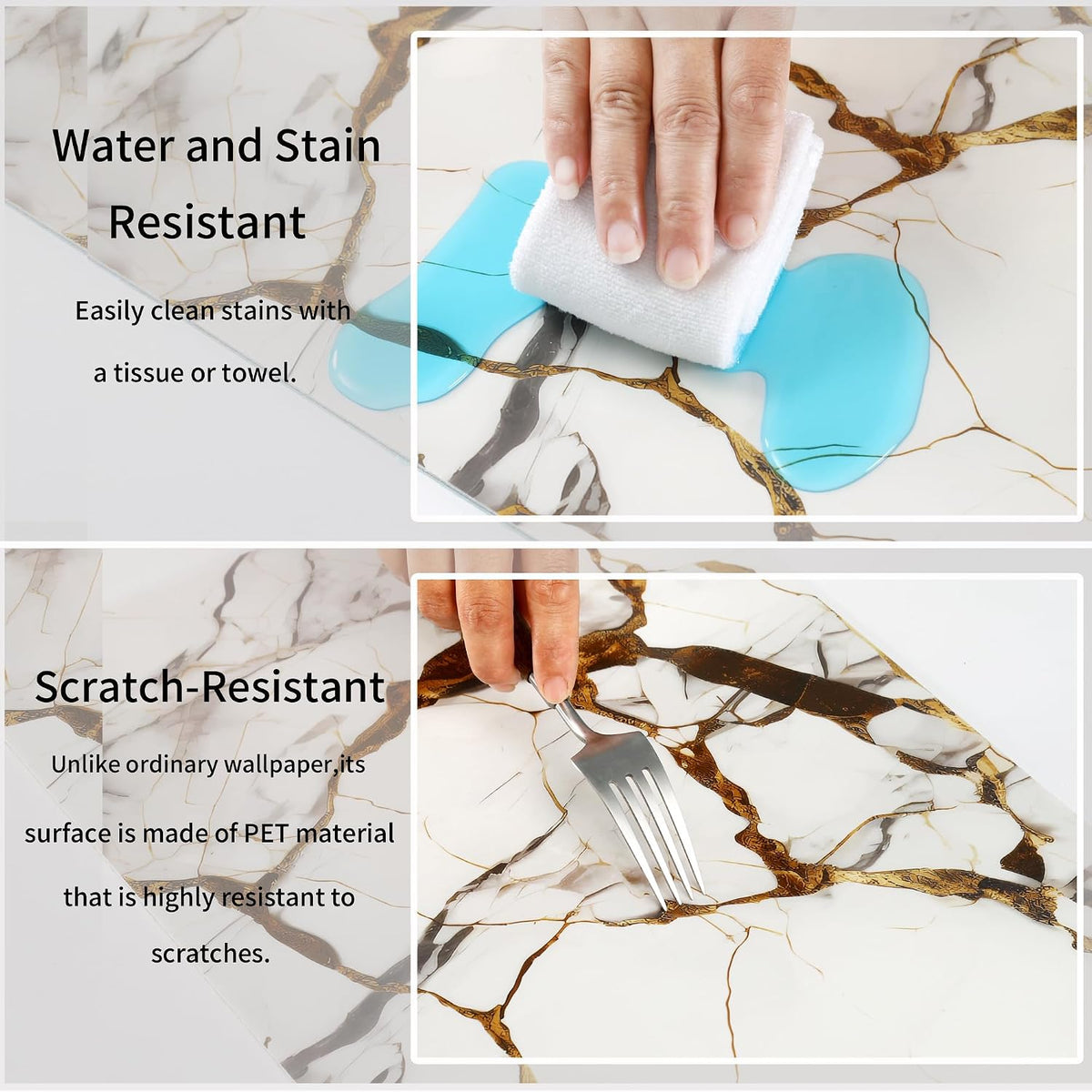 10 Pcs Waterproof Peel and Stick Wall Panels